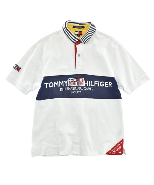 USED 90’s TOMMY HILFIGER — винтажная поло‑футболка 90‑х (Tommy Hilfiger)