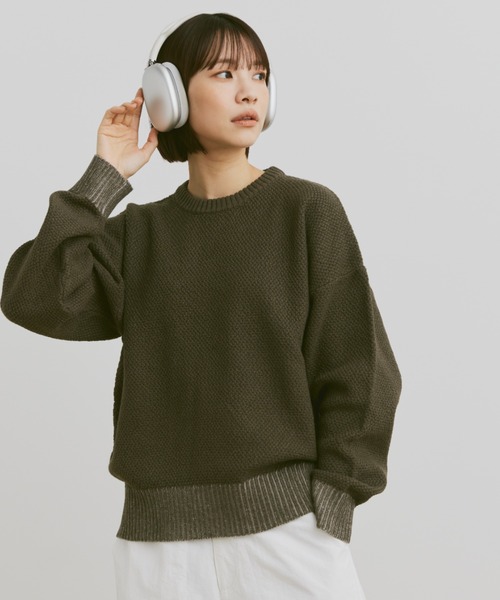 Seed stitch knit — вязаный джемпер узором «семечки" (seed stitch)