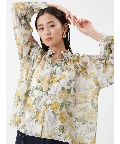 Flower print blouse — блуза с цветочным принтом