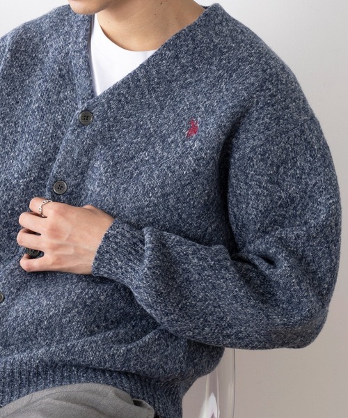 U.S. POLO ASSN. — вязаная кардиган‑полоска с вышивкой и логотипом (жен.)
