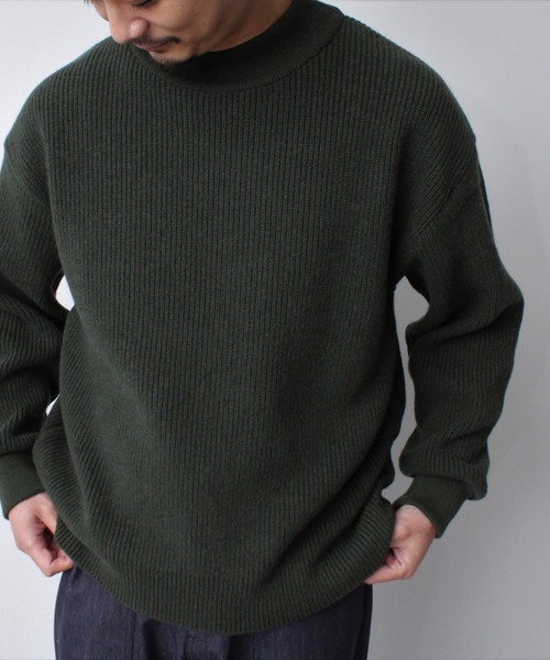 WASHI&COOMA LAMBS RIB KNIT MOCKNECK свитер