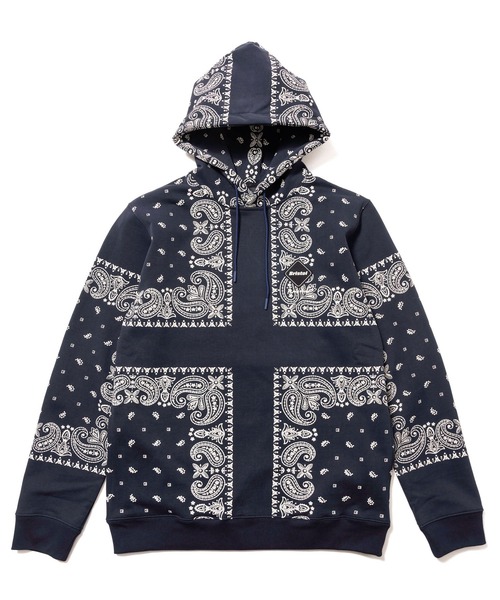 BANDANA SWEAT HOODIE — худи с бандана‑принтом.