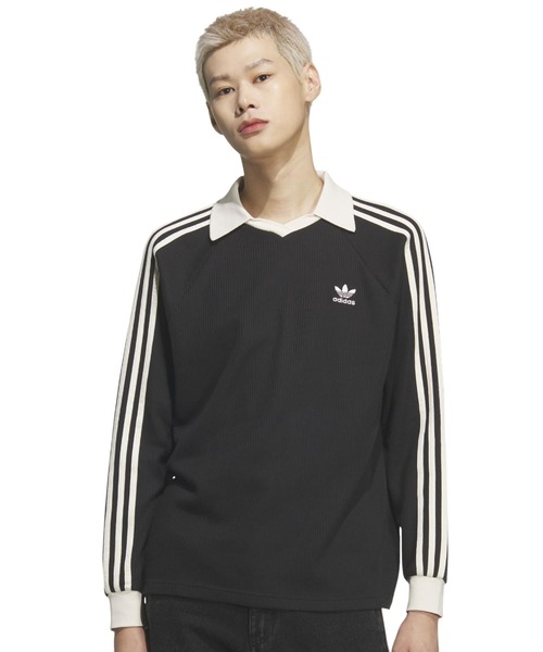 adidas WAFFLE LONG SLEEVE POLO — поло с длинным рукавом WAFFLE, модель SP.