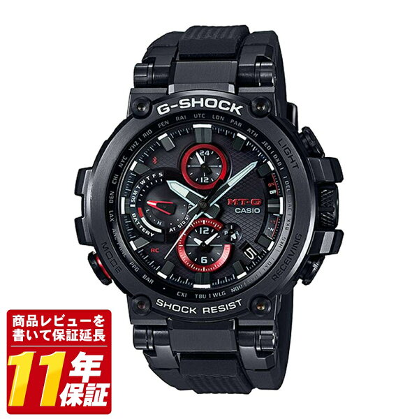 Casio TRIPLE G RESIST MTG-B1000B-1AJF — мужские солнечные часы с мировым временем, ударопрочные