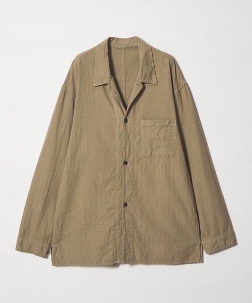 Steven Alan CL — кремовый open collar over shirt