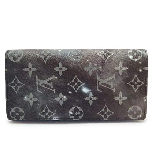Louis Vuitton длинный кошелек M63871 мужской Monogram Galaxy Portefeuille Brazza Canvas серебристый многоцветный（中古・パラレル輸入）