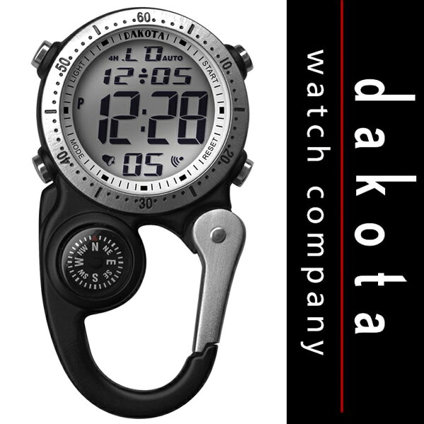 Dakota カラビナ ウォッチ Digi Clip Watch ミニ クリップ マイクロライト Black（並行輸入品）