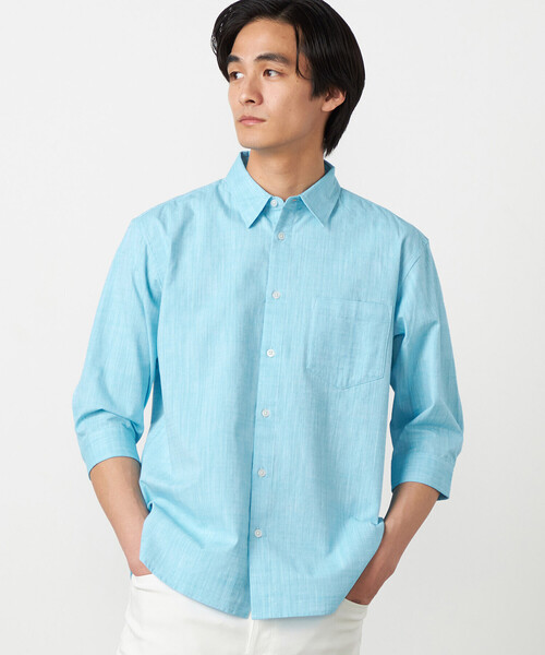 コットン 長袖 シャツ 7分袖Tシャツ（綿混）