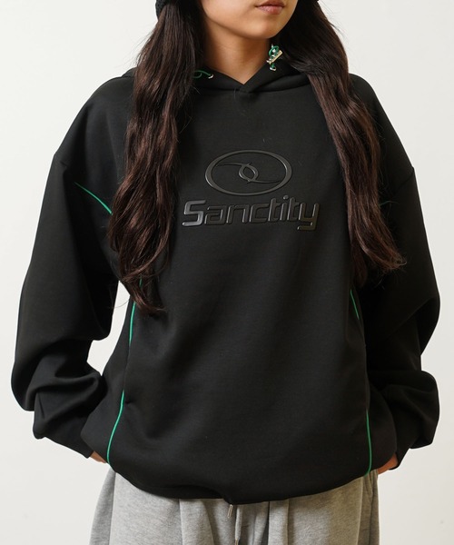 Piping Metal Printed Hoodie — худи с металлик‑пайпингом и принтом