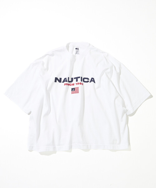 NAUTICA Made in U.S.A — хлопковый худи‑оверсайз, круглый воротник, принт type 1