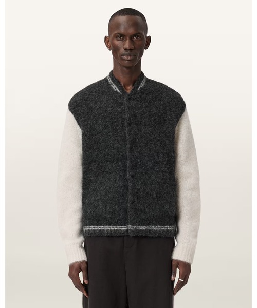 JAQUE OVERSIZED VARSITY CARDIGAN — оверсайз вязаный кардиган JAQUE в стиле варсити