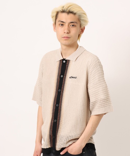 atmos S/S Gradient Knit Shirt — атмос градиентный вязаный шорт‑слив