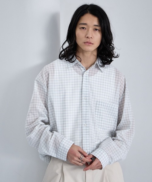 Рубашка Sheer Check Pattern — полупрозрачная клетчатая рубашка