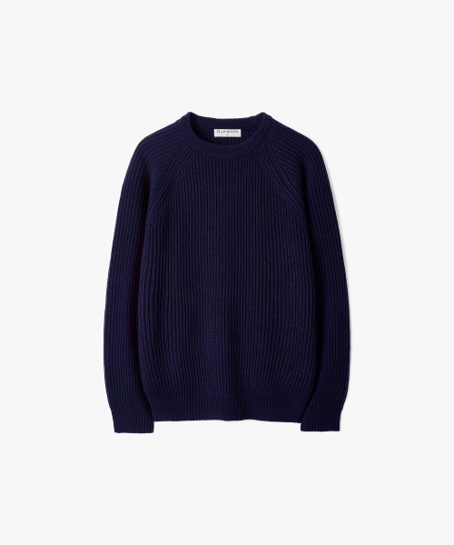 Essential Crop Raglan Knit — укороченный реглан‑трикотаж (NAVY)
