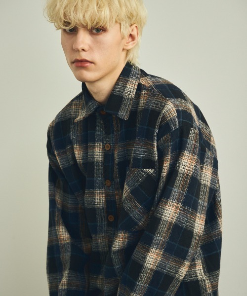 Regular color flannel check shirt — классическая фланелевая рубашка в клетку