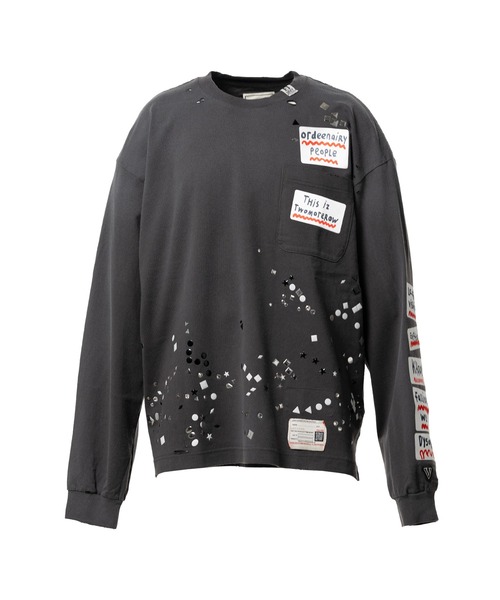 Embellished Sticker Long Sleeve T‑shirt — длинная футболка с нашивками