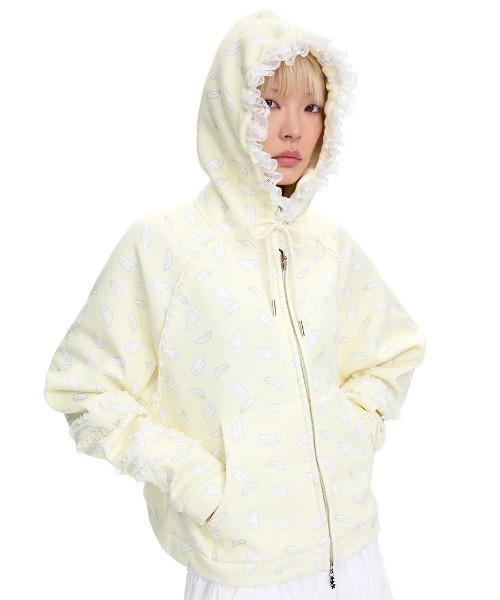 CFIERCE / FIAS WINGS ZIPUP HOODIE — худи‑толстовка на молнии с крылами