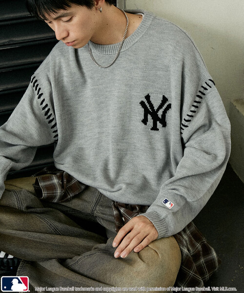 MLB/Mejer League Varsity pullover STITCH KNIT PULLOVER/ стежка‑вязаный пуловер (лимитированная коллекция)
