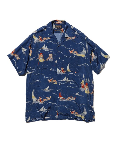 Open Collar Cupro Print — рубашка с открытым воротником из купро с принтом