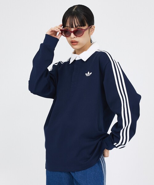 adidas originals Rugby polo / adidas легкая рельефная рубашка‑поло