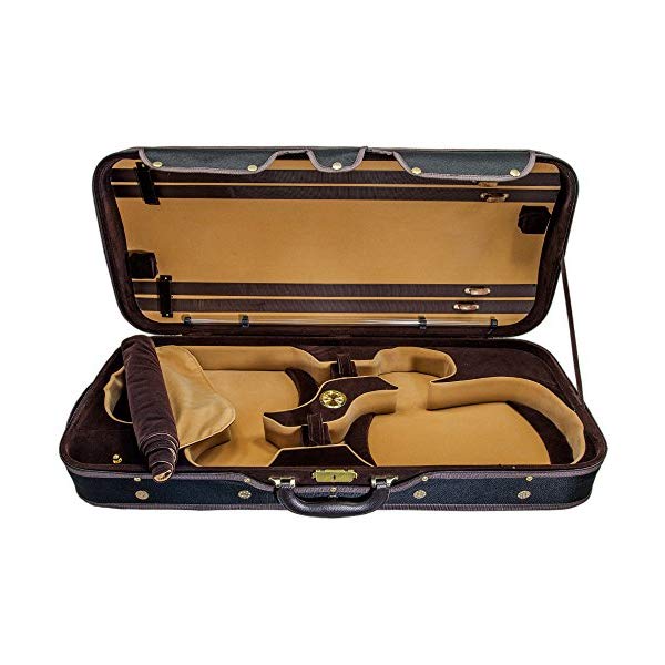 SKY Heavy Duty двойной деревянный футляр для 4/4 скрипки, полноразмерный, хеви-дабл, черный/хаки (вкл. ручки)
