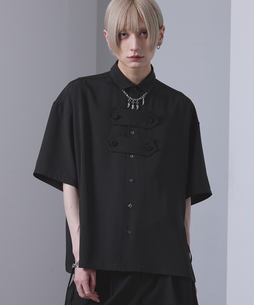 Front button shirt / рубашка на пуговицах спереди [черный цвет рубашка]