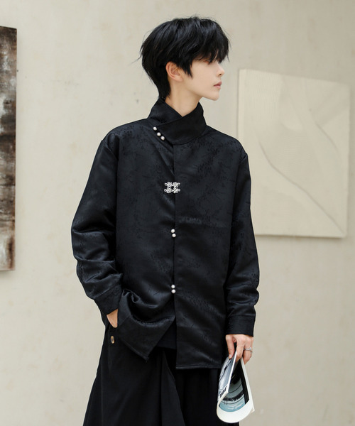 [neos] loose style set дизайн ботан лонгслив рубашка