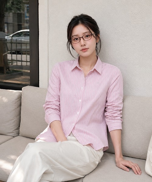GENERAL IDEA — классическая рубашка в полоску с заклепками / Classic Striped Rivet Shirt