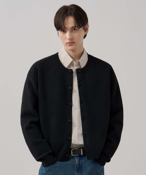 Арбайн Wool‑кроп кардиган — кардиган в черном цвете