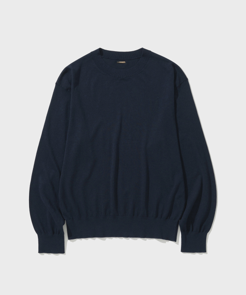 Modal Cotton Knit (Navy) — вязаная майка из модала и хлопка, темно‑синяя