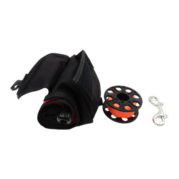 Diving surface marker buoy 0.98 — дайв‑брелок с сумкой, с креплением для сбора, с защитой, с чехлом SMB, с индикатором сигнала