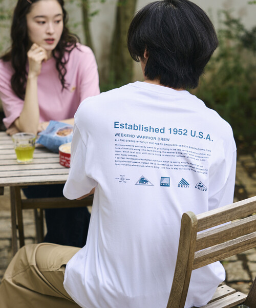 KELTY × FREAK'S STORE — T‑футболка с UV‑защитой, охлаждающим эффектом и дышащим материалом, лимитированная серия, big shield логотип
