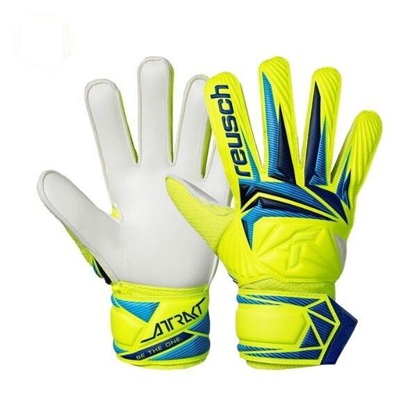 REUSCH аттрактив перчатки Junior 5662515-2005 — вратарские перчатки для футбола, желто-синие