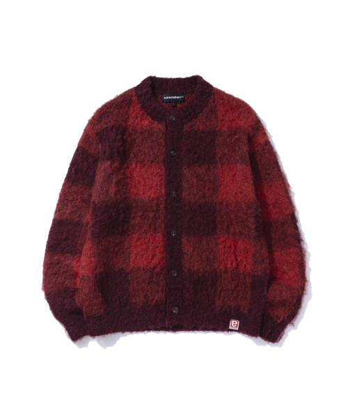 Heritage Check кардиган — красный