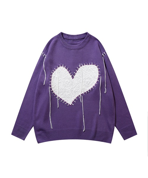 HOOK hart patchwork — вязаный топ с вертикальным швом