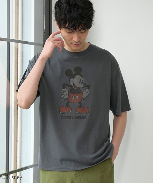 Mickey винтажная хлопковая футболка с принтом
