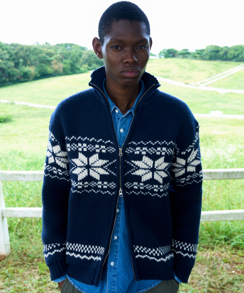 Snow Flower жакет‑кардиган Norudic knit, джип‑ап, NAVY