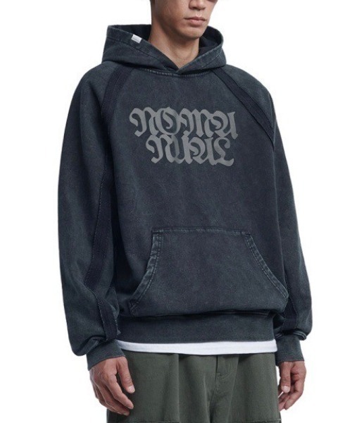 NOMANUAL R.S RAW EDGE HOODIE — худи с необработанным краем