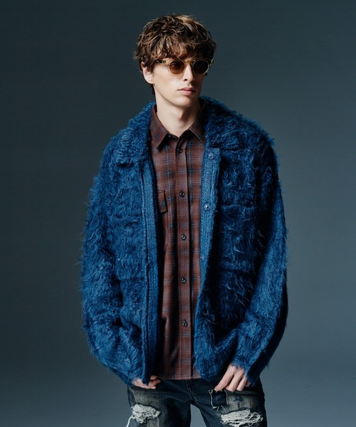 Shaggy Knit Shirt Cardigan — кардиган из пушистой вязки