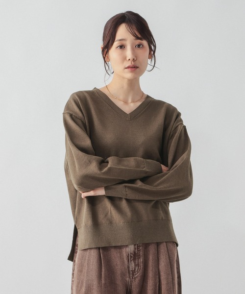 Doraitch V-neck pullover long sleeve — длинный пуловер с V‑образным вырезом, арт. 634083