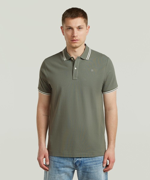 DUNDA Slim Stripe Polo — поло в тонкую полоску, бренд DUNDA