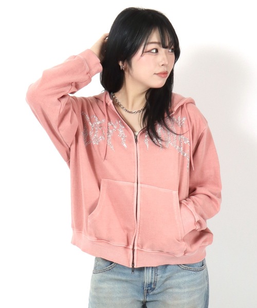 Granjrogo washed double-zip sweet parka — корейский стрит-стайл, унисекс