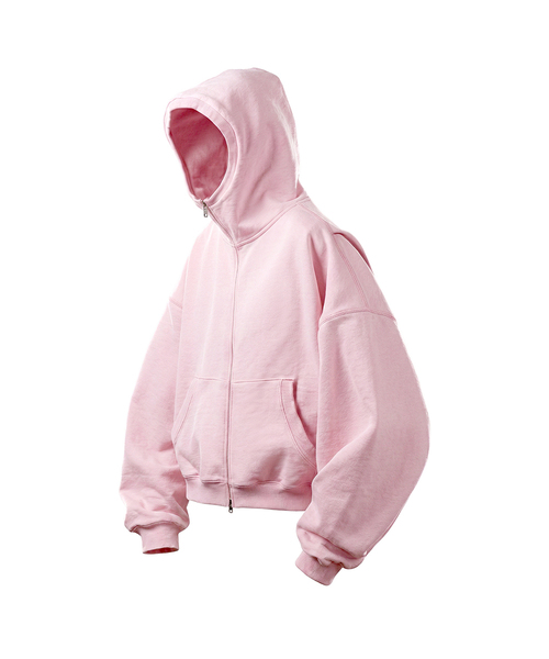 Rivained hues fur zip‑up — толстовка с меховой отделкой, цвет Heather Pink
