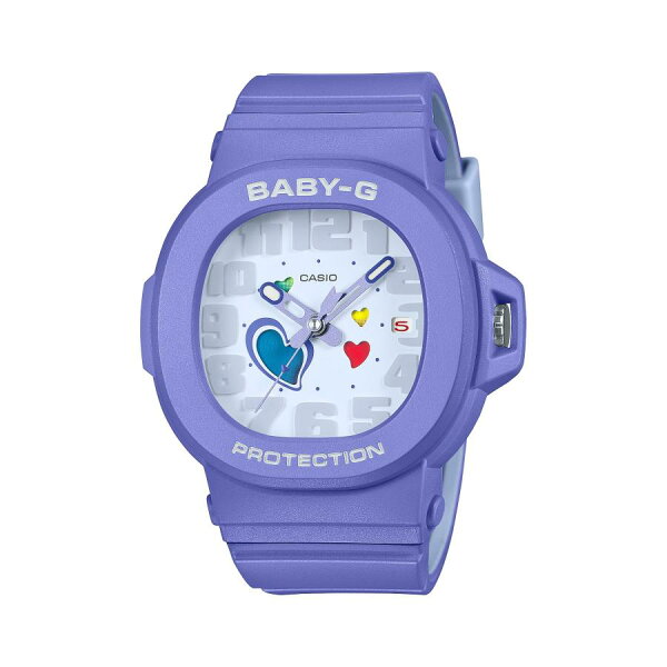 BABY‑G PLAYFUL HEARTS SERIES BGA‑10‑6AJF касиo, фиолетовые, аккумулятор, антимагнит, водозащита 10 атм