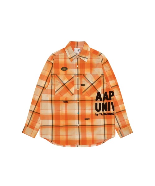 AAPE CHECK рубашка с длинным рукавом