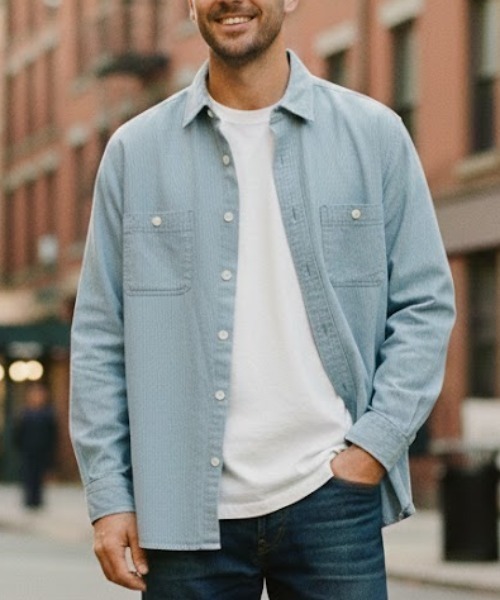 HICKORY — длинный рукав Work Shirt (M1)