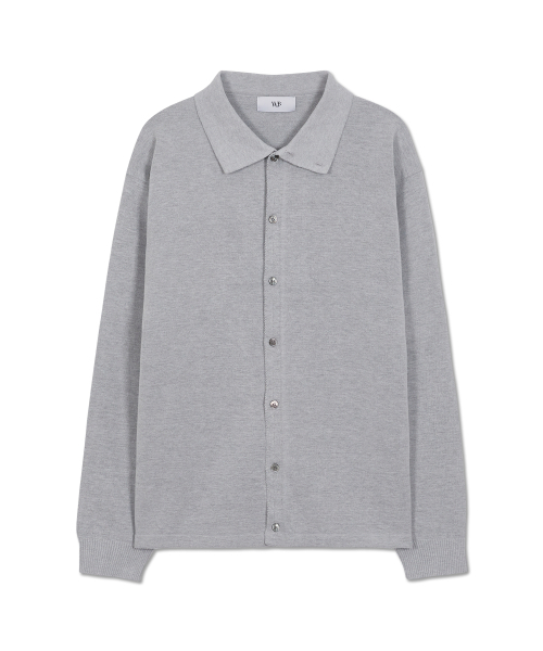 MELSY Semi over high-neck кардиган FOG GREY
