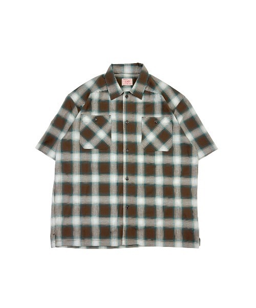 BIG MIKE OMBRE CHECK SS рубашка в клетку короткий рукав 102325510
