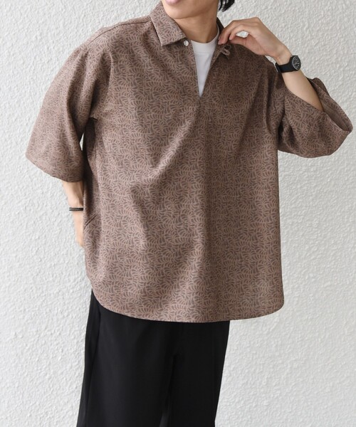 SHIPS any: FUTURE LINEN CANVAS лён‑хлопок линейка — лененый скиппер пуловер‑футболка