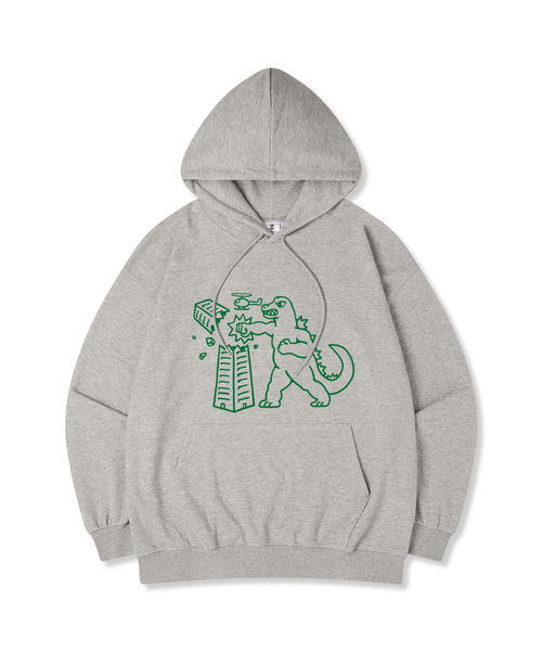 Giant Beast Oversize 起毛 Fud Parker Sweet Shirt — 起毛 флисовая толстовка с открытым воротником